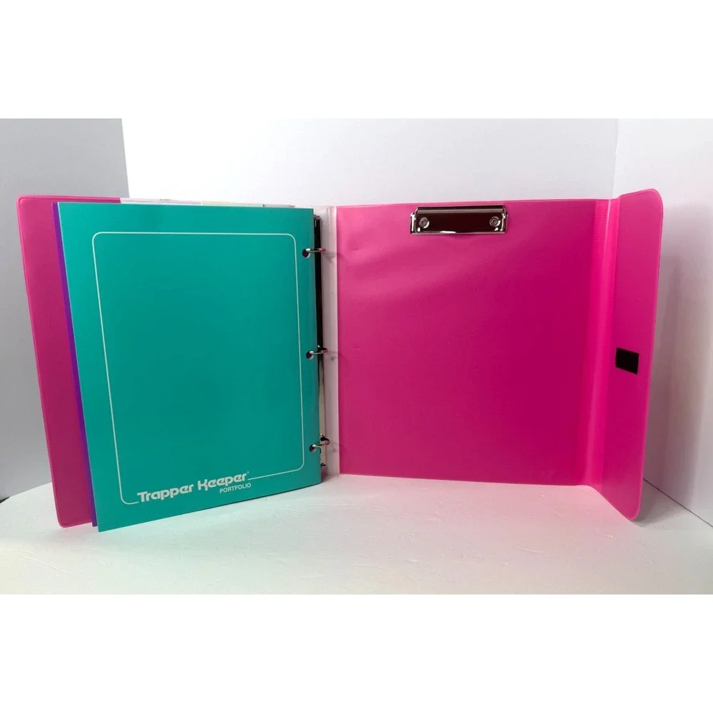 Vintage Trapper Keeper Pink Sunset Binder Retro 80s 90s Portfolio Mead NEW